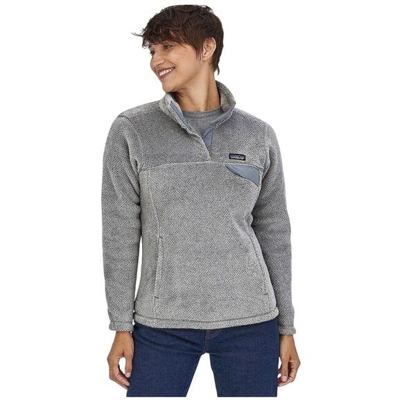 Patagonia Women’s Fleece Re-Tool SnapT Jacket Quarter Snap Pullover Grey Small - Picture 1 of 8